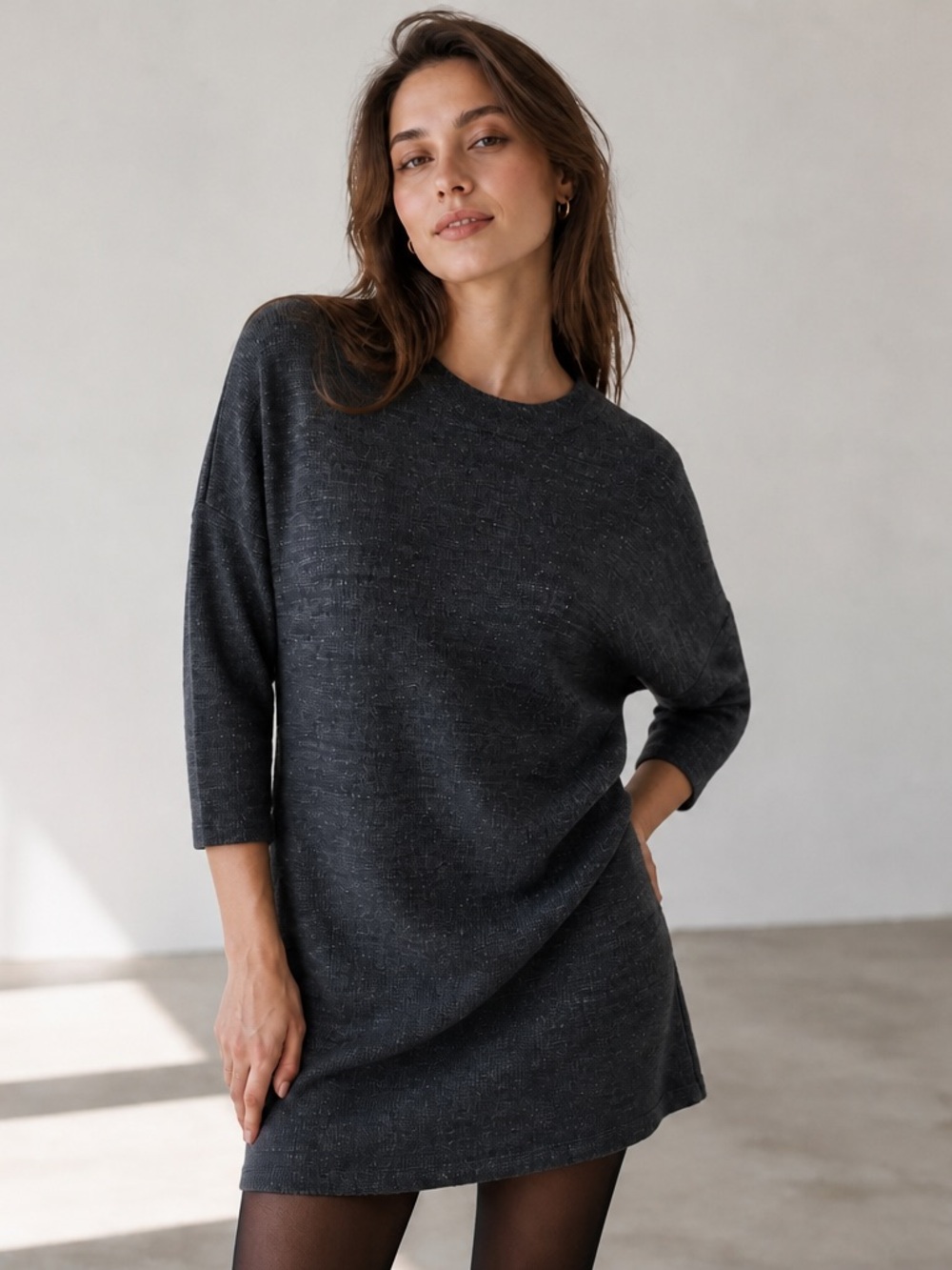 Zara Dress Basic T Shirt Special Edition Sheath Sweater Long Sleeve Size Medium
